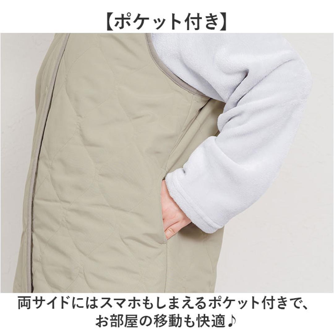 キルティングベスト レディース 通販 ジレ ロングジレ 前開き フロントボタン ノースリーブ おしゃれ ロングベスト ロング丈 撥水 はっ水 トップス かわいい カジュアル 暖かい 防寒 シンプル 無地 体型カバー きれいめ 秋冬 アウター 大人 オフィス 羽織 04.グレージュ ・