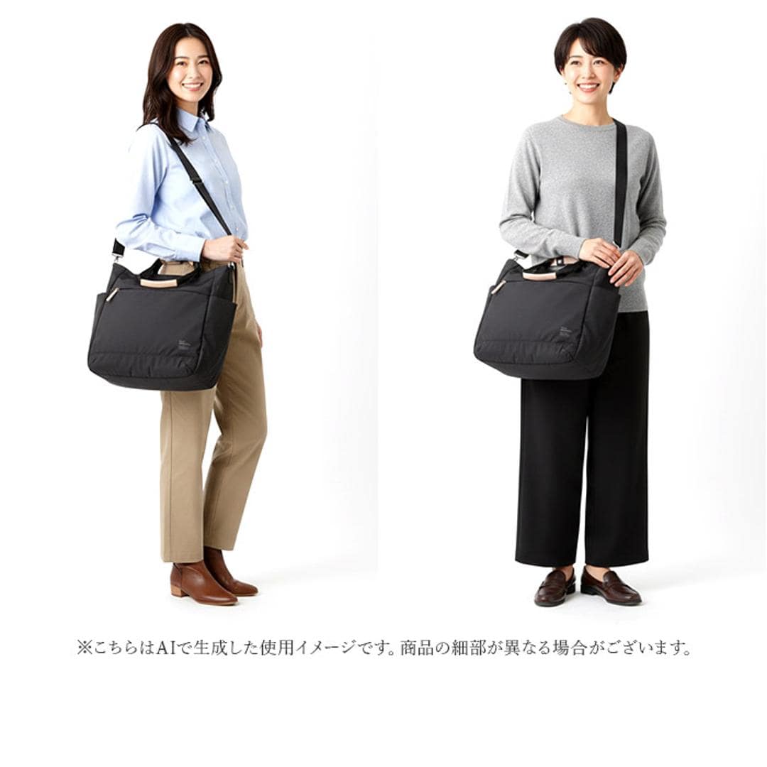 アネログランデ トートバッグ GTM0973 anello GRANDE 通販 ショルダーバッグ マザーズバッグ 2way トートバック 斜めがけバッグ 肩掛け ナイロン レディース メンズ A4 通勤 通学 撥水 10ポケット 軽量 軽い SABLE BK.ブラック ・