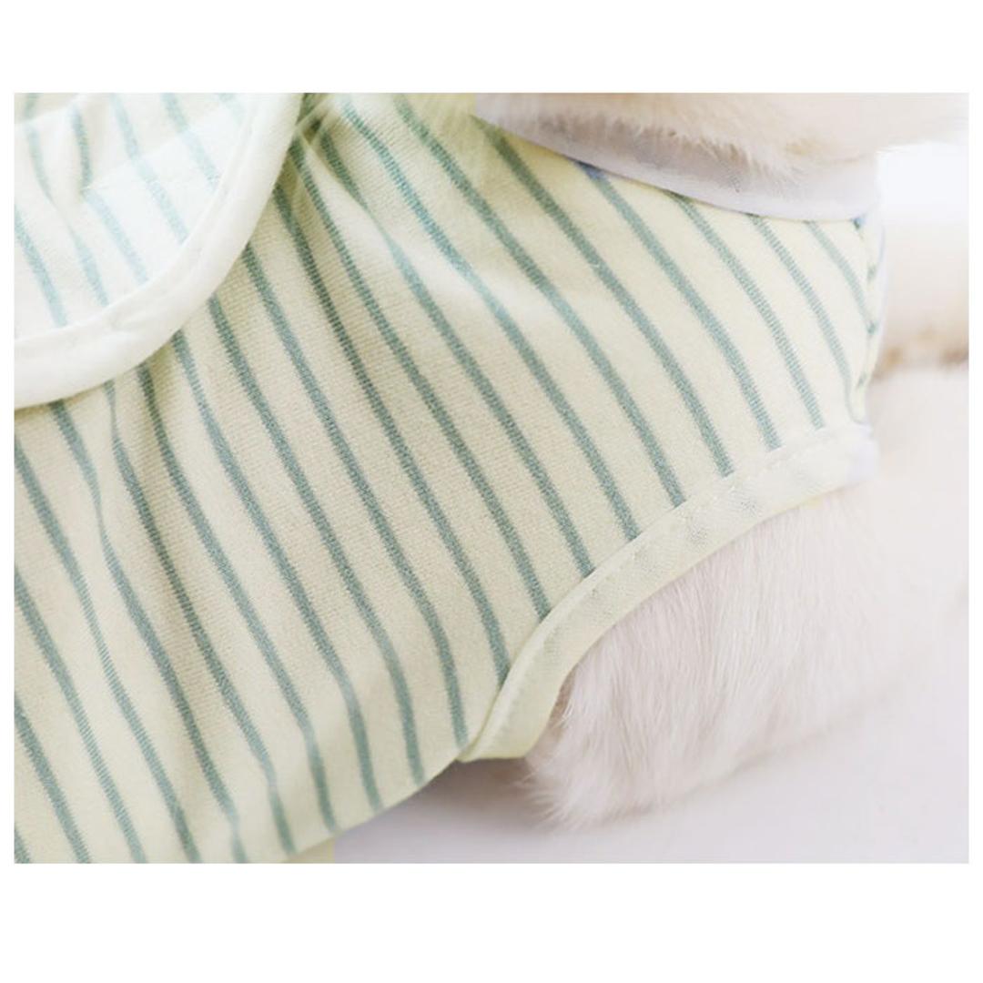 猫 術後服 通販 服 ねこ 傷舐め防止 手術後 ストライプ ロンパース つなぎ カバーオール 洋服 ウェア 術後ウェア 薄手 皮膚保護 柔らかい S M L XL かわいい マジックテープ 猫用 ネコ 犬用 いぬ 犬 ペット グッズ ストライプ 【即日発送】Sサイズ