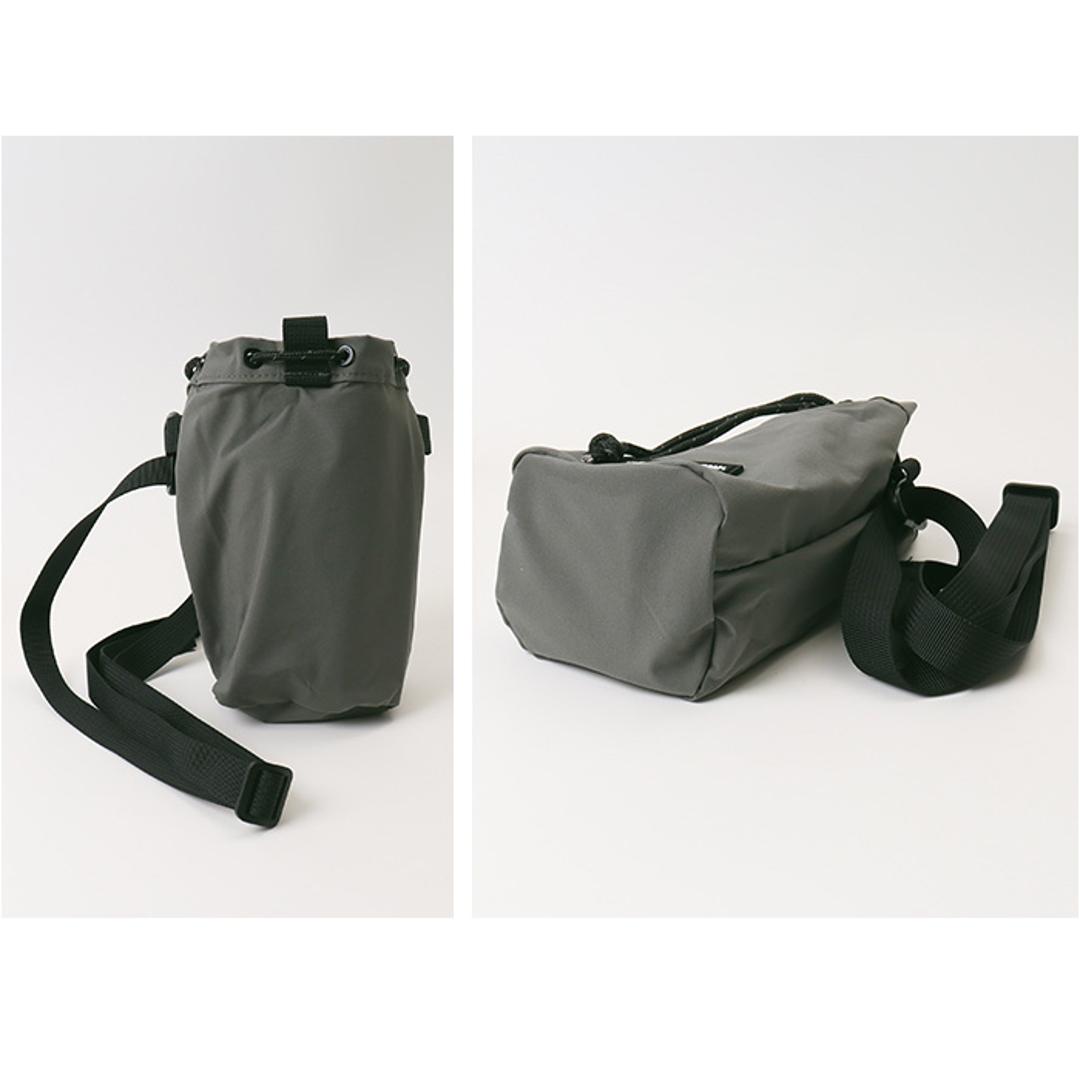 kiu キウ ショルダーバッグ ポーチ ミニ K433 通販 ミニショルダー ショルダー ショルダーバック 巾着 肩掛け ななめ掛け 斜めかけ ミニポーチ付き キーカラビナ付き 開口部が広い KiU メンズ レディース 男女兼用 ユニセックス アウトドア 948.ライトグレー(LGY) ・