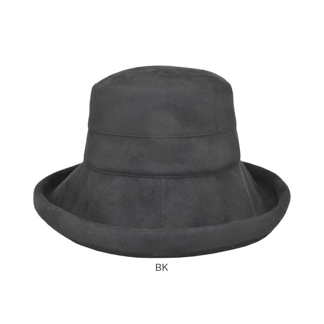 ハット レディース 大きめ 通販 つば広帽子 冬 洗える 帽子 つば広 ツバ広 秋冬 秋 折りたたみ たためる 抗菌 スエード調 日除け 日よけ きれいめ 女性 女の子 サイズ調整 554630 スエードカジュアルハット ハット帽子 レディース帽子 BE ・