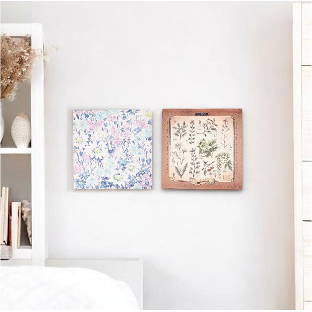 インテリアパネル ファブリックパネル SQ 通販 壁掛け 装飾 飾り パネル アートパネル 絵画 絵 ボード ポスター 木枠 ファブリック イラスト デザイン 看板 ディスプレイ 消臭 消臭加工 インテリア 雑貨 リビング トイレ おしゃれ ミモザ/RG ・