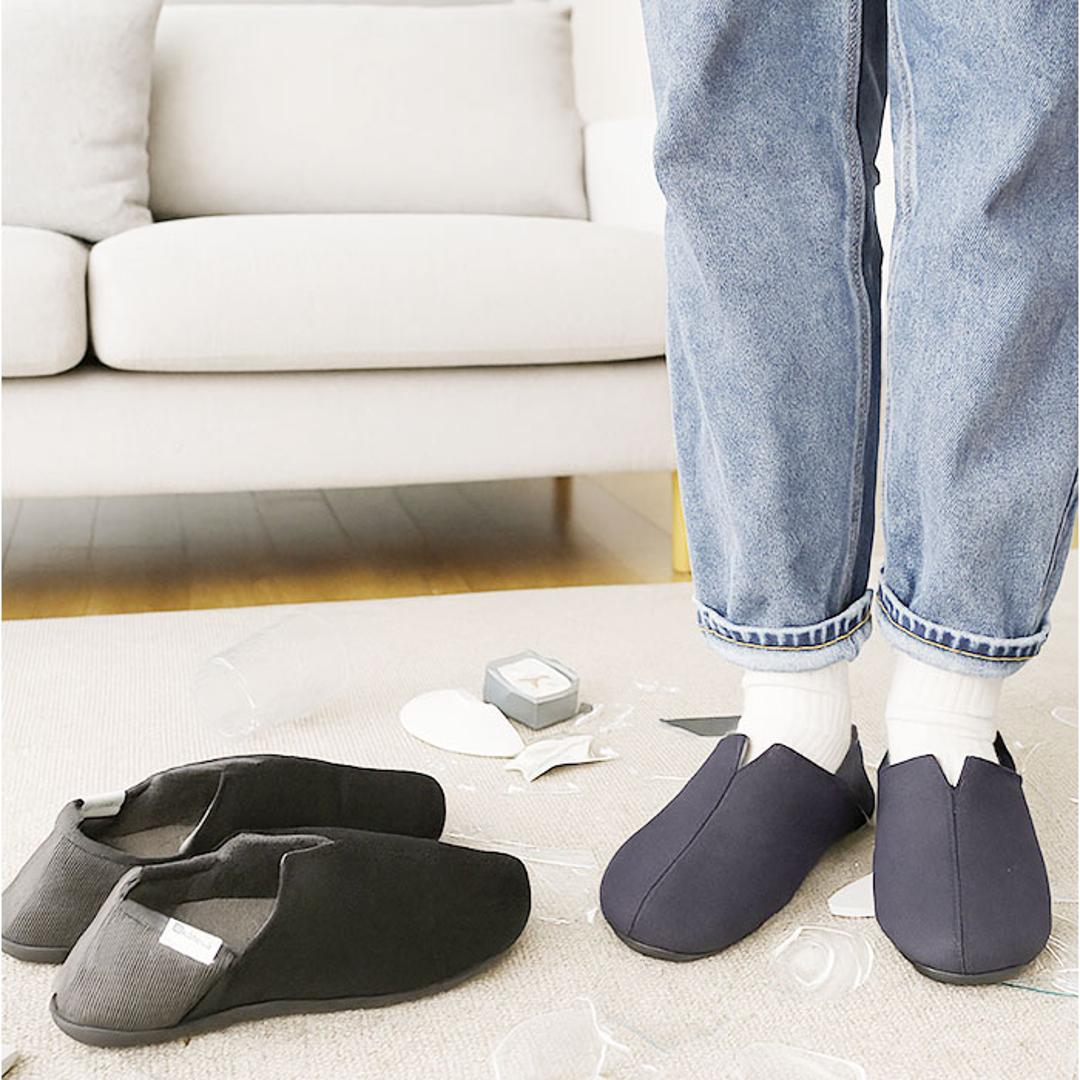 防災スリッパ 踏み抜き防止 通販 防災ルームシューズ スリッパ 防災 携帯スリッパ 折らない ルームシューズ バブーシュ 室内履き ルームスリッパ 防災グッズ 非常時 安全 ガラス片 災害 地震 避難 おしゃれ Kateva Guard KTV-G 防災用品 BE/ベージュ Mサイズ(21.5~23.5cm)