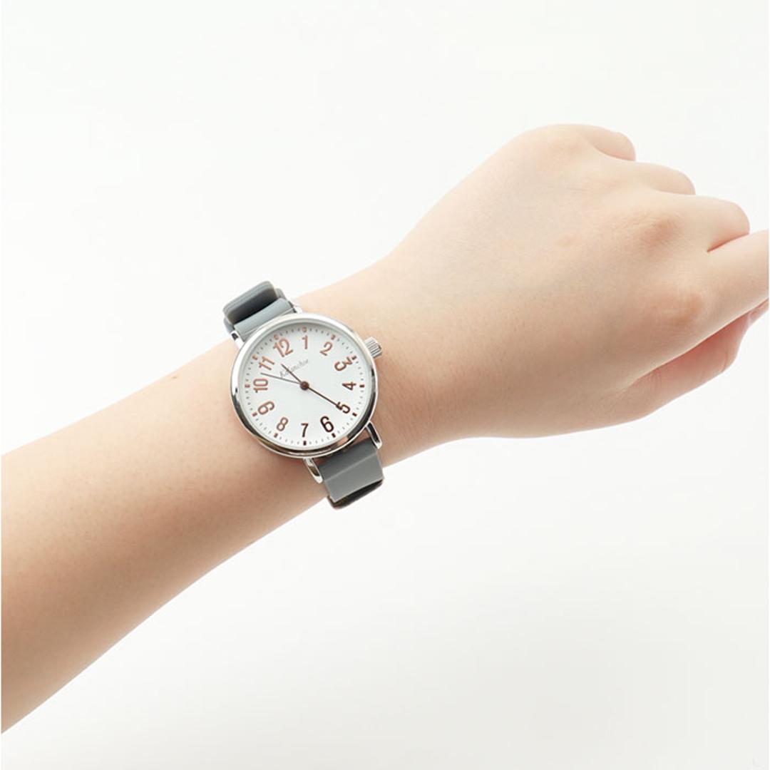 腕時計 レディース ウォッチ 通販 ラバーベルト リストウォッチ レディースウォッチ かわいい おしゃれ 可愛い 通勤 通学 女性 男性 日常生活防水 オシャレ 日本製ムーブメント Kalanchoe カランコエ N04524A-1 フォロー 男女兼用腕時計 BK/ホワイト ・