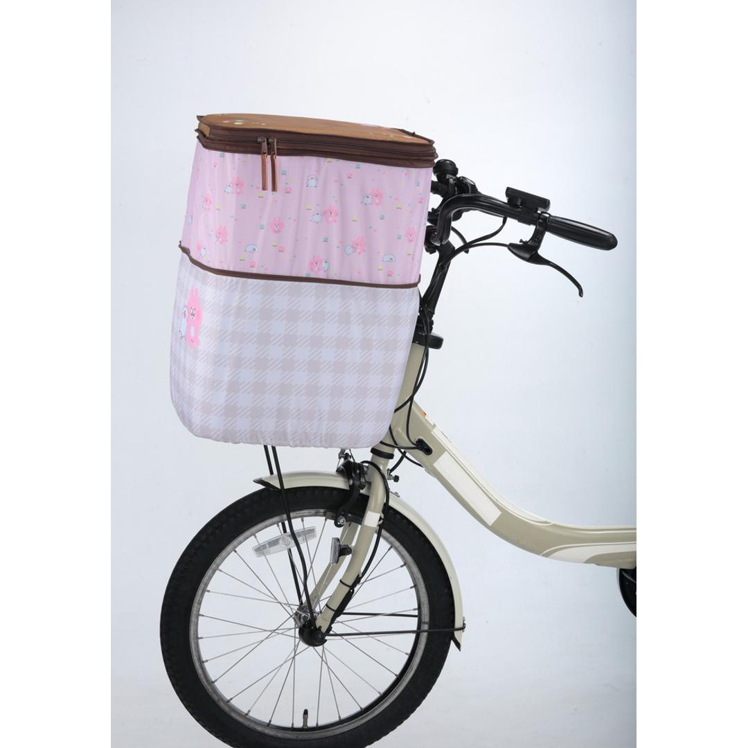 自転車 カゴカバー おしゃれ 通販 かごカバー 自転車カゴカバー 自転車かごカバー 前カゴカバー バスケットカバー かご カゴ カバー 2段式 かわいい オリンパス カナヘイ ピスケとうさぎ サイクリング 自転車用アクセサリー スポーツ 花畑 ・