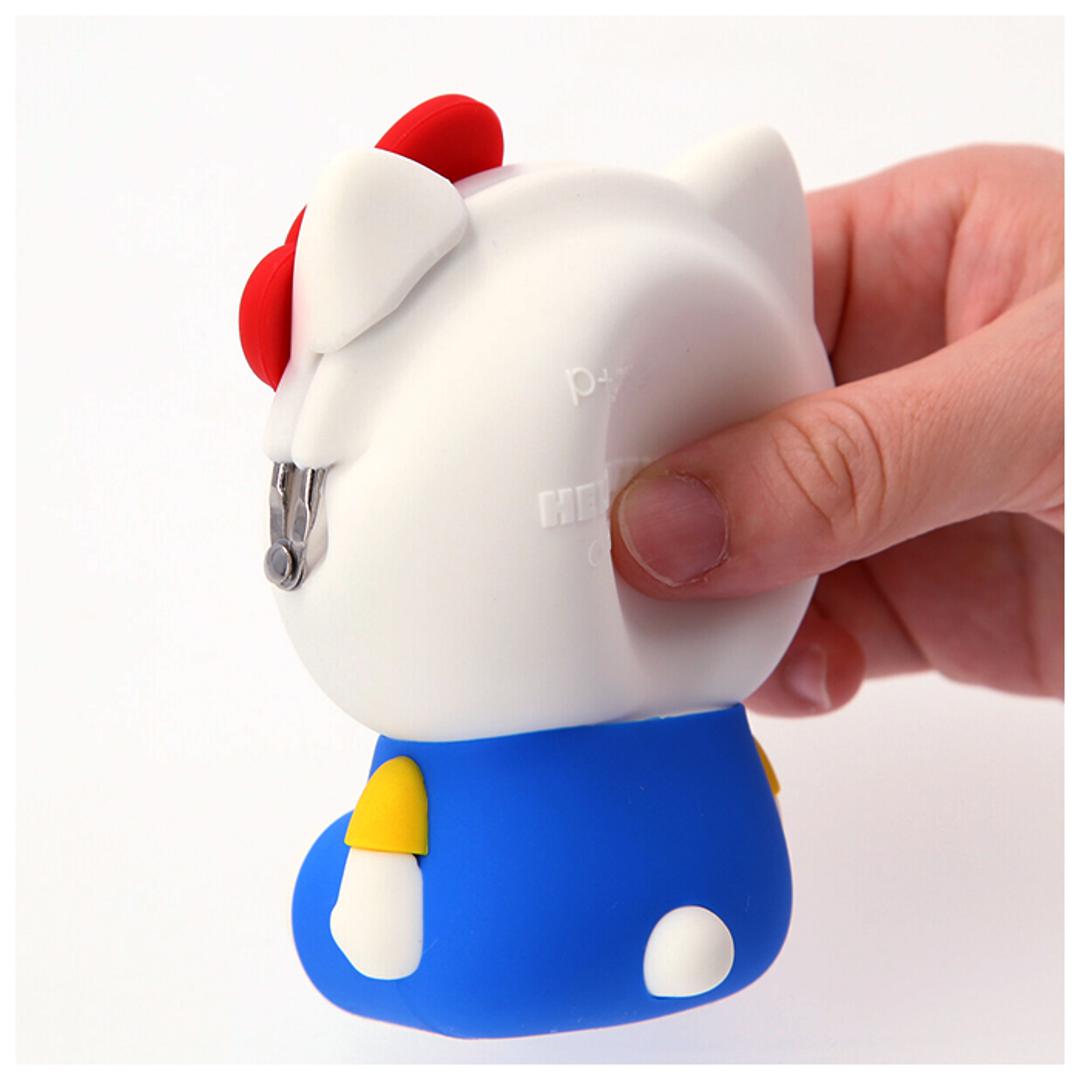 がま口 小銭入れ かわいい 通販 キティ キャラクター グッズ コインケース ミニ財布 小物入れ がまぐち 財布 リップケース 薬ケース マルチポーチ おしゃれ シリコン ブランド ピージーデザイン 可愛い ハローキティブルー ・