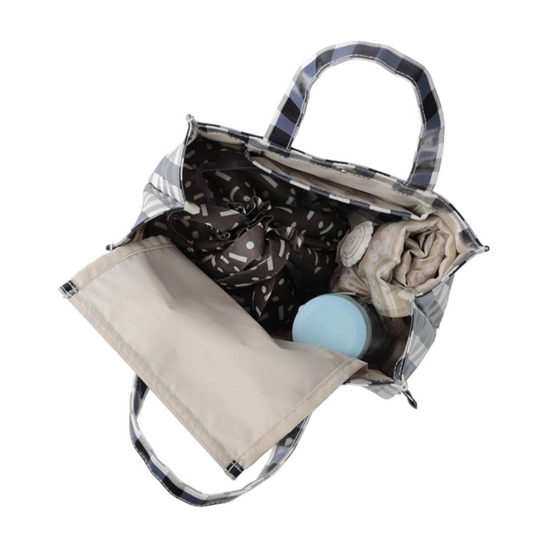 ルートート トートバッグ ラミネート ROOTOTE 1029 通販 トートバック トート バッグ 小さめ レディース 通学 通勤 ランチバッグ ランチトート 手提げバッグ 手提げかばん かわいい おしゃれ チェック ギンガムチェック SQUARE スクエア C_GREEN ・