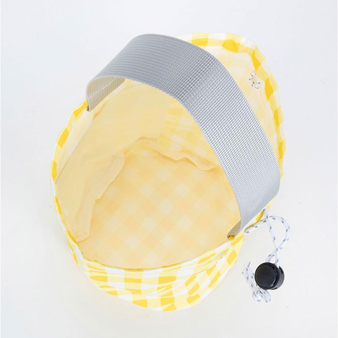 SOLEIL ソレイユ バッグ 10924 通販 巾着バッグ ドローストリングバッグ 巾着バック ハンドバッグ 巾着袋 ミニバッグ 巾着ポーチ 大人 小さめ レディース かわいい おしゃれ サブバッグ 旅行 ヘミングス レディースバッグ HEMING'S 01.GINGHAM/YLW ・