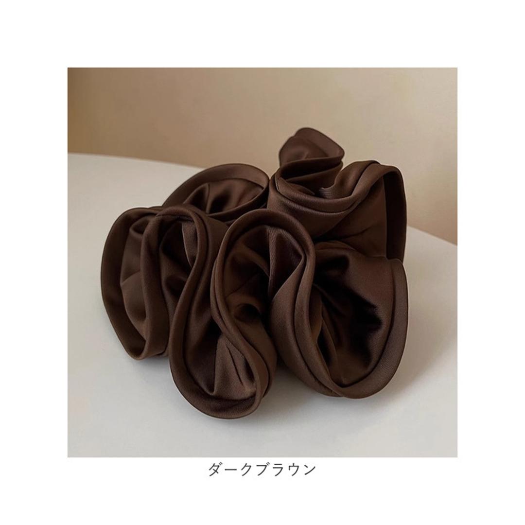 シュシュ 大人 通販 ヘアゴム ヘアアクセサリー 大きいサイズ 大きめ おしゃれ シンプル 大人向け 無地 きれいめ 上品 オシャレ 大人っぽい オフィス 通勤 通学 ヘアアクセ しゅしゅ まとめ髪 ヘアアレンジ ブラック ・