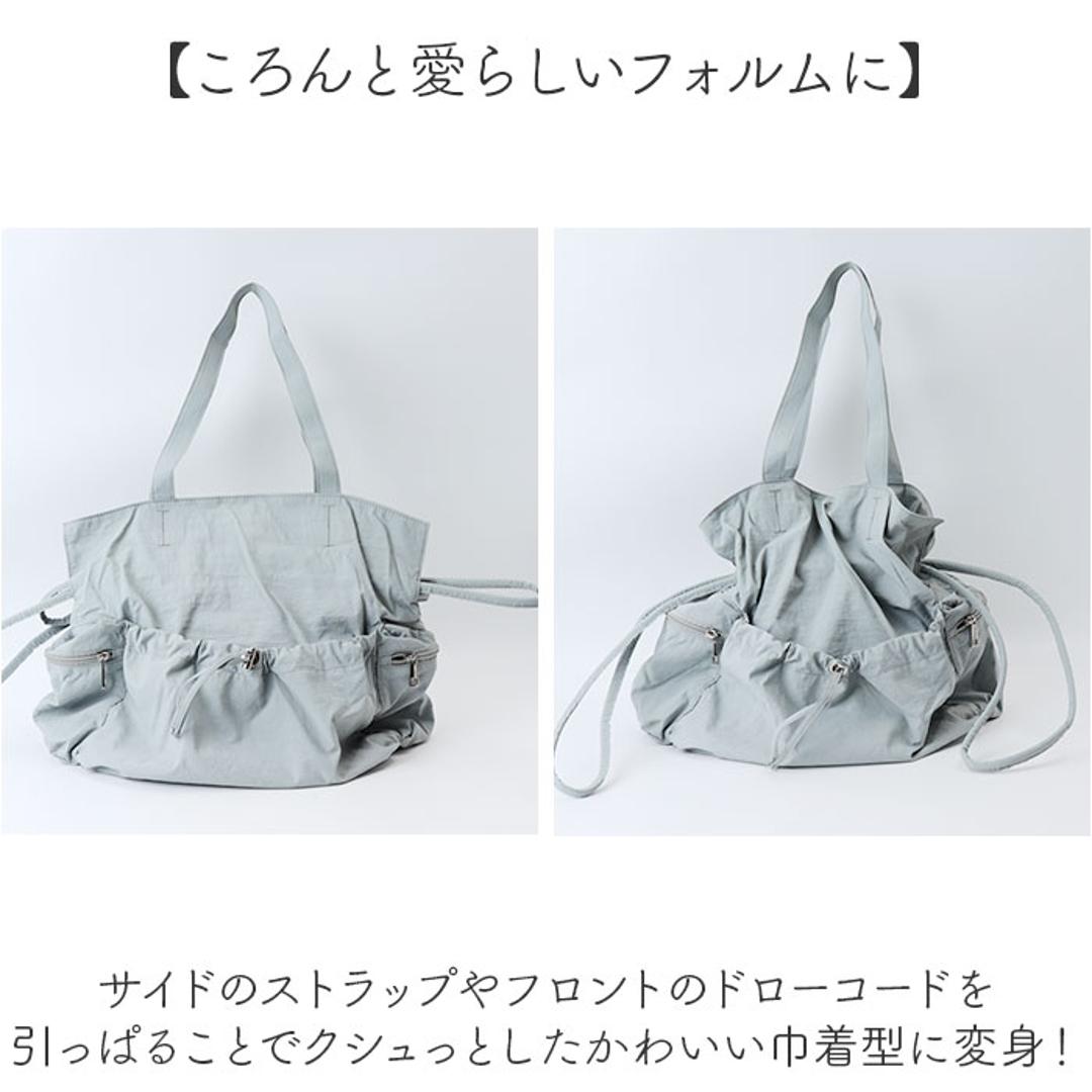 トートバッグ ナイロン レディース 通販 laportadizucchero ラポルタディズッケロ ショルダーバッグ 大容量 ナイロントートバッグ 手提げバッグ 柔らかい やわらかい トートーバック かわいい おしゃれ 軽い 大人 通勤 通学 ギフト ブラック ・