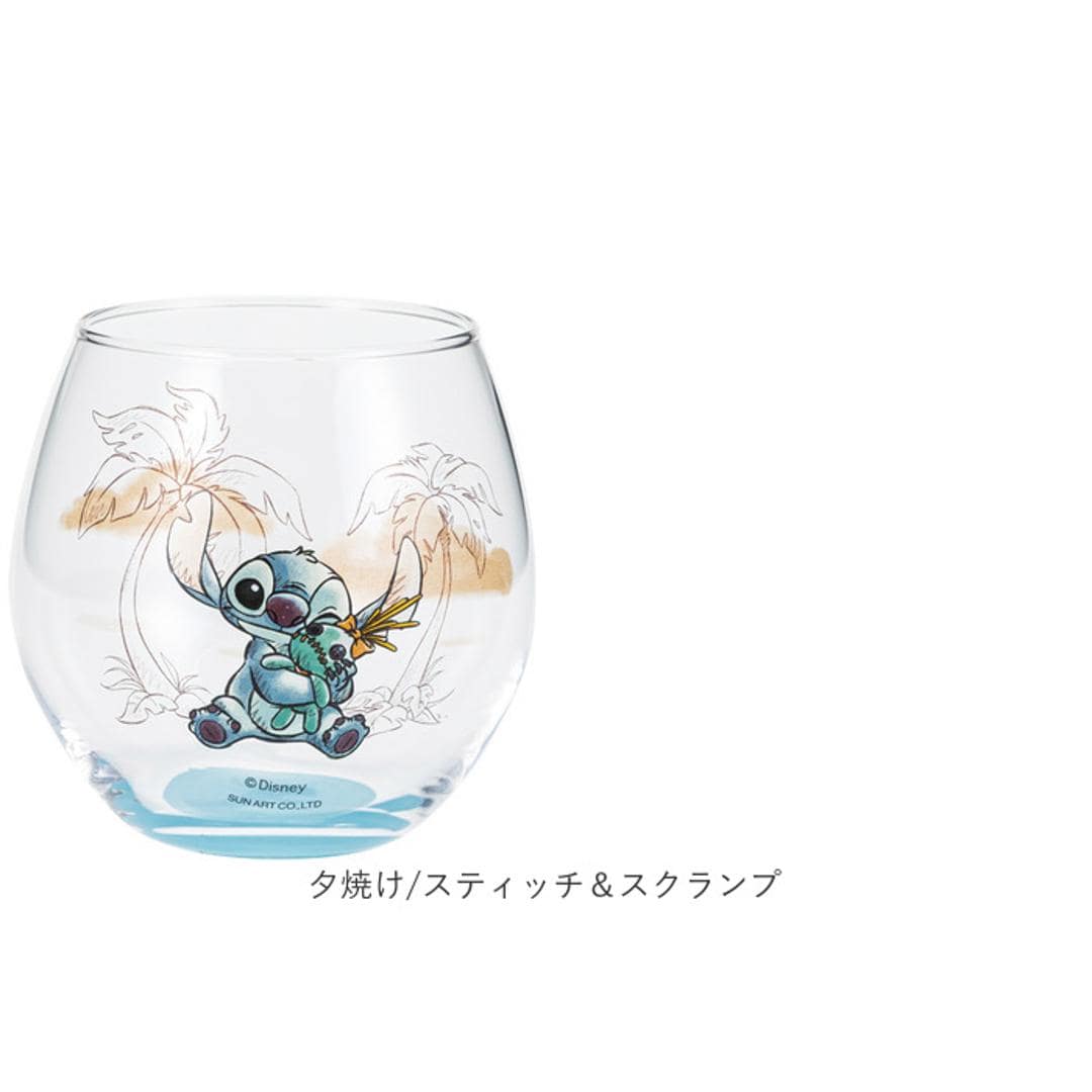 丸い グラス 通販 日本製 まんまるグラス 丸グラス 透明 クリア ガラス製 コップ タンブラー かわいい キャラクター おしゃれ 可愛い ゆらゆらグラス 290ml 子供 大人 キッズ こども キャラクターコップ 洋食器 食器 茶器 キッチン用品 夜空/スティッチ&スクランプ ・