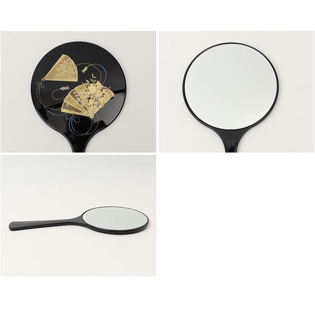 手鏡 和風 山中塗 通販 日本製 国産 雅手鏡 ハンドミラー 雅 鏡 ミラー ミタニ 山中漆器 和雑貨 made in japan 海外へのおみやげ お土産 伝統 高級 贈り物 ギフト 贈り物 母の日 誕生日 敬老の日 天上の舞/朱 ・