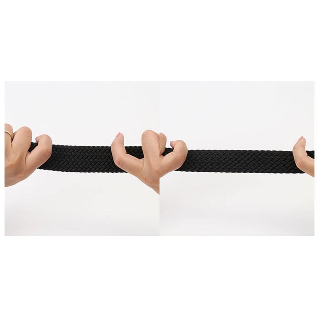 ベルト メンズ カジュアル 通販 布ベルト メッシュベルト 編み込み シンプル おしゃれ フリーサイズ 男の子 高校生 紳士 中学生 ゴム レディース 父の日 プレゼント ギフト ダークブラウン ・