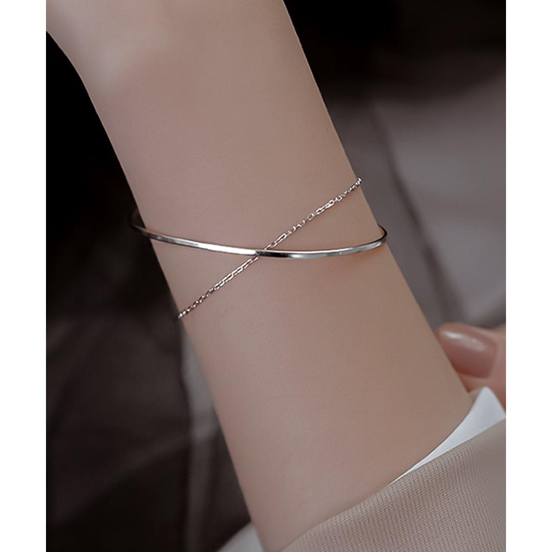 ブレスレット 2連 レディース 通販 ダイヤモンドハーツ blt-0250 Diamond Hearts アクセサリー チェーン2連ブレスレット メタルライン 腕輪 チェーン 細め 女性 誕生日 おしゃれ かわいい ギフト プレゼント カジュアル プチプラ シルバー ・