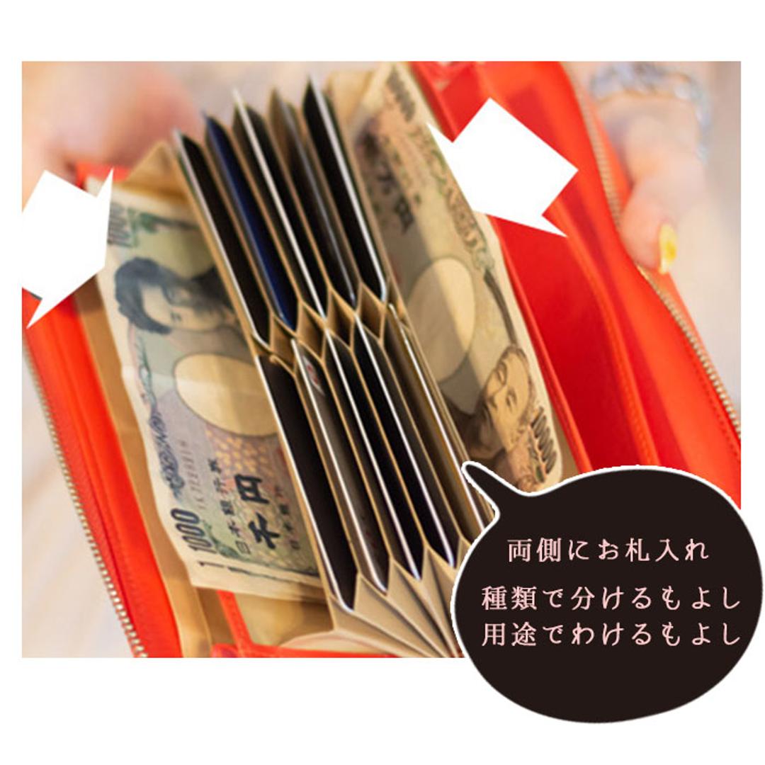 財布 レディース 長財布 大容量 通販 ブランド RafiCaro 牛革 ラウンドファスナー 小銭入れ ギャルソン ウォレット 使いやすい ガバッと開く カード収納 じゃばら おしゃれ シンプル 無地 カラフル ギフト プレゼント BLACK ・