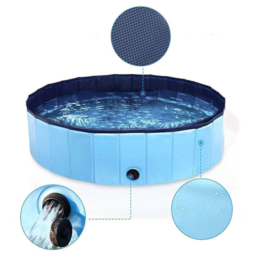 ペットプール 折りたたみ 120x30 ペット プール 折り畳み 通販 ボールプール 家庭用 ペットバス ファミリープール お風呂 水遊び 子ども キッズ 犬用 猫用 持ち運び いぬ イヌ ねこ ネコ レジャー アウトドア キャンプ ブルー ・