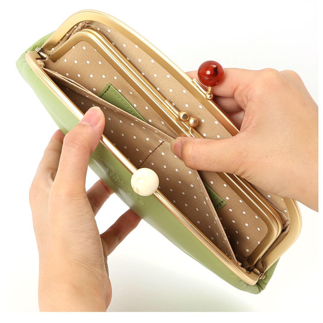 ズッケロフィラート 財布 通販 ブランド レディース 本革 革 zucchero filato 58057 がま口長財布 レザー カウレザー おしゃれ かわいい サライ 日本製 母の日 プレゼント ギフト ピンク ・