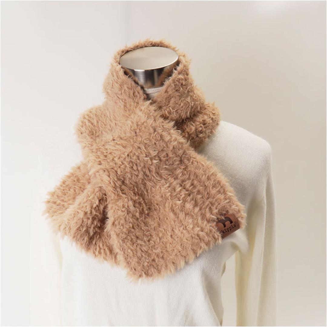 キッピス マフラー 251-TTKP886 通販 kippis ティペット えりまき 衿巻 襟巻き 首巻き 頚巻 フェイクファー レディース 小さめ おしゃれ 無地 シンプル ショート 防寒 秋冬 かわいい 通勤 通学 レディースマフラー OFFWHITE ・