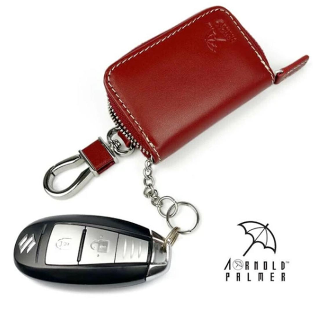 スマートキーケース 革 通販 Arnold Palmer アーノルドパーマー 牛革 レザー 本革 スマートキー キーケース メンズ レディース コンパクト シンプル おしゃれ 上品 収納 カギ かぎ 鍵 鍵入れ 父の日 贈り物 プレゼント ブラック ・