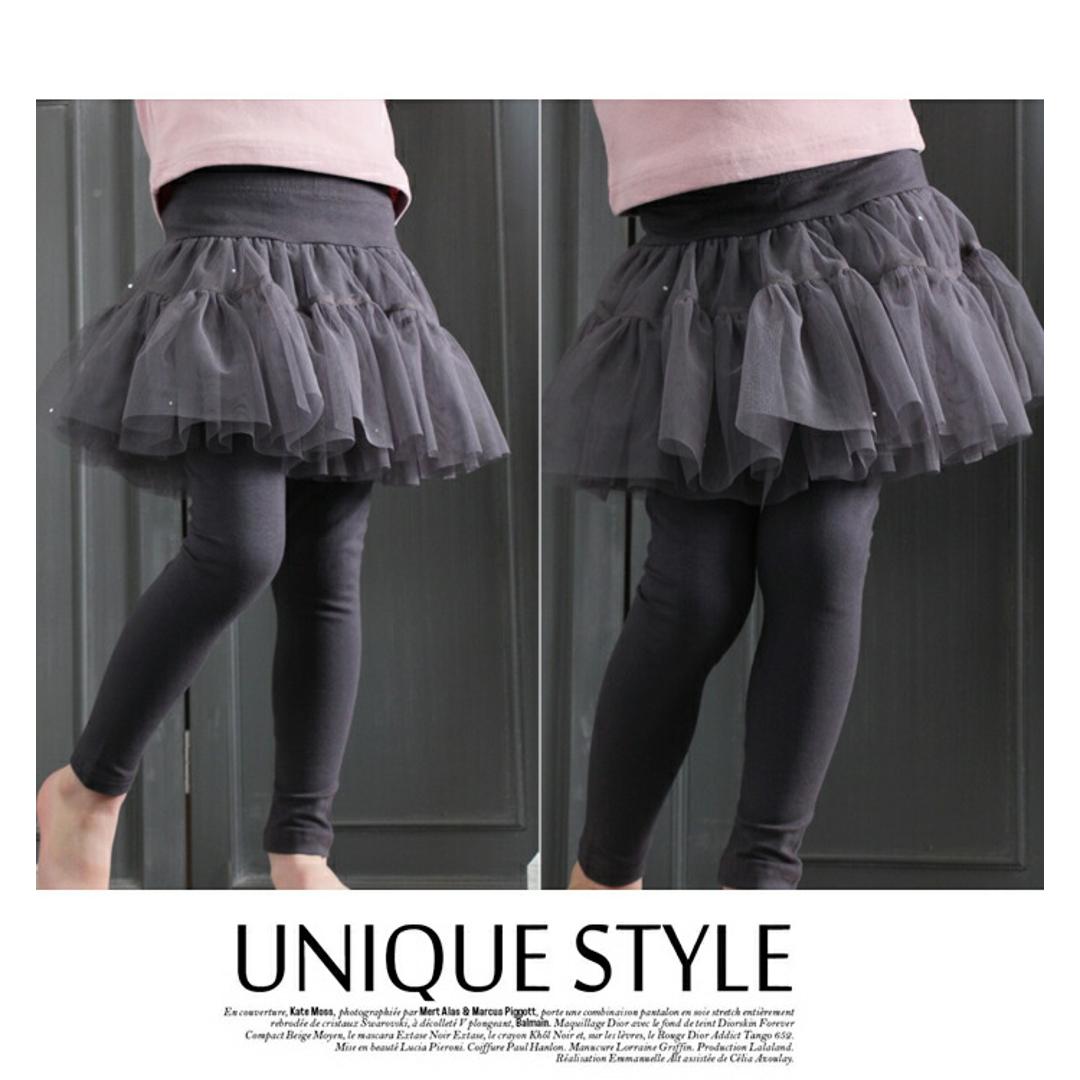 Rora スカート キッズ 女の子 通販 スカートパンツ 10001142 スカッツ レギンス付きスカート チュールスカート チュチュスカート ふんわり キラキラ フォーマル パーティー かわいい オシャレ 可愛い ボトムス 子ども服 子供服 キッズファッション ブラック 100cm