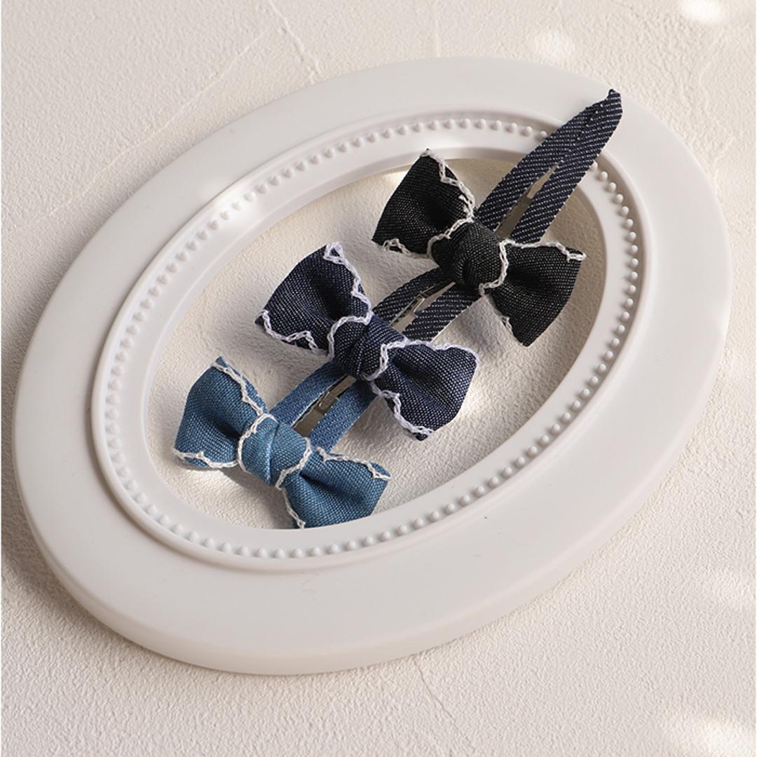 RORA ヘアクリップ 通販 ローラ ジャスミン パッチンピン パッチンどめ パッチン留め ヘアアクセサリー 髪飾り キッズ 子供 子ども こども リボン カジュアル かわいい おしゃれ 女の子 女子 入園式 卒園式 入学式 卒業式 キッズファッション ブルー ・