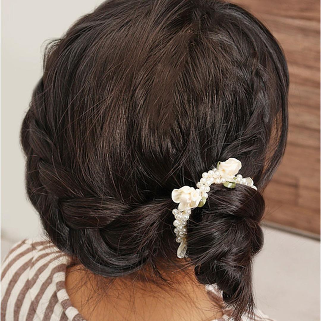 RORA ヘアゴム 通販 ローラ フィオナ 髪ゴム ヘアアクセサリー 髪飾り キッズ 子供 子ども こども 女の子 女子 花 お花 パール かわいい おしゃれ フォーマル カジュアル 入園式 卒園式 入学式 卒業式 結婚式 発表会 キッズファッション ピンク ・