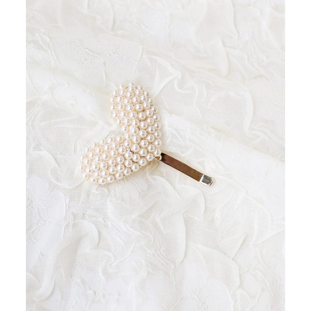 Rora ポニーフック 通販 ハートン 髪飾り ポニー フック ヘアカフ ヘアフック ポニーテール ハート パール ゴールド 女の子 子供 子ども こども フォーマル 卒園式 入学式 卒業式 結婚式 パーティー 発表会 七五三 ヘアアレンジ ヘアアクセサリー ホワイト フリー