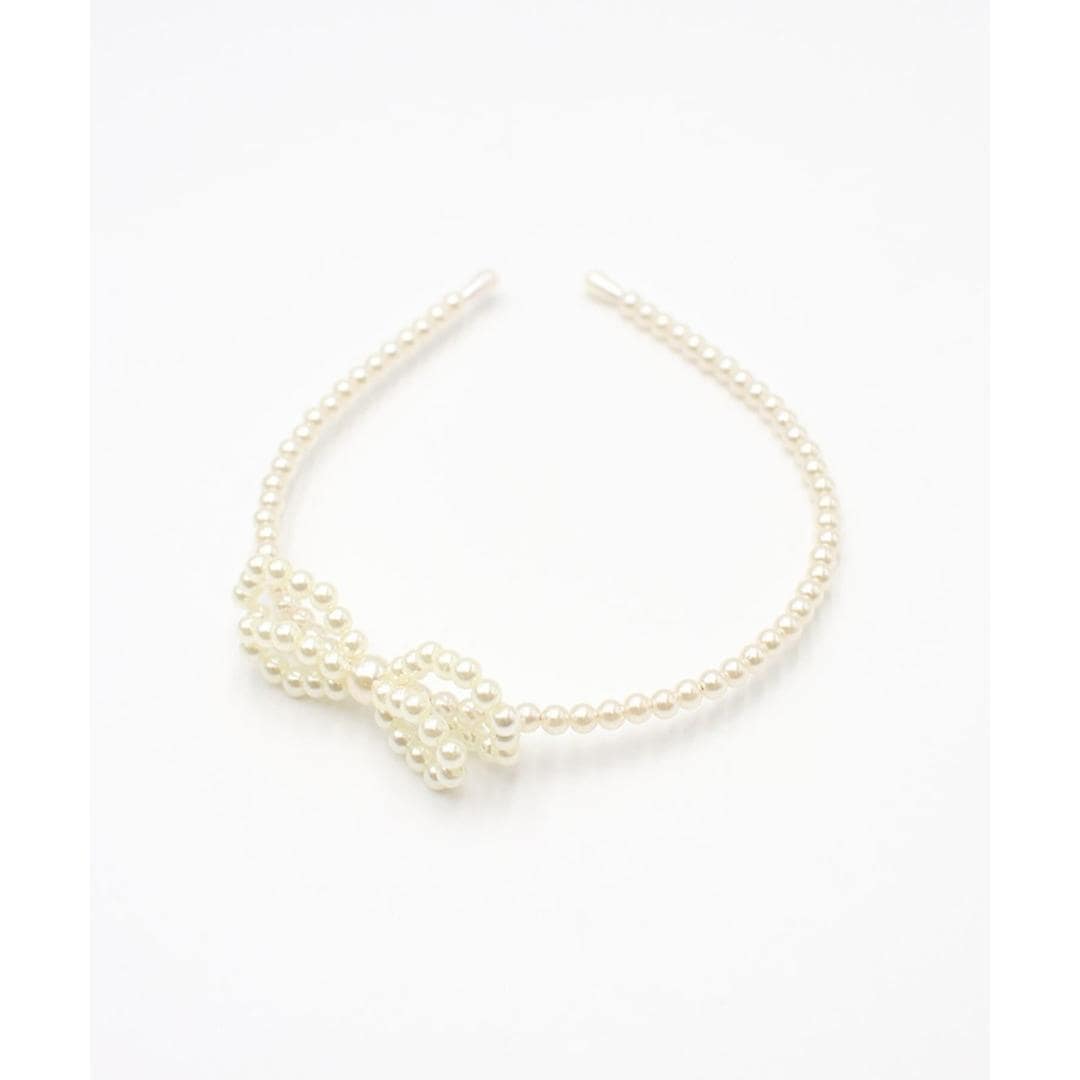 Rora カチューシャ キッズ 通販 オードリー ヘッドドレス 髪飾り ヘアバンド パール リボン 細め 細い フォーマル 女の子 子供 子ども こども 結婚式 パーティー 卒園式 入学式 七五三 誕生日 ピアノ発表会 かわいい おしゃれ ヘアアクセサリー ホワイト フリー