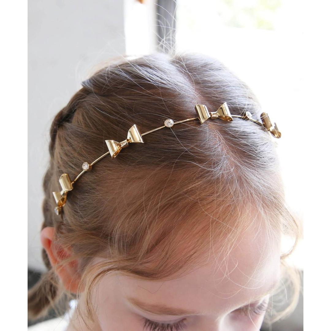 細い カチューシャ キッズ キラキラ リボン 通販 ヘッドドレス 髪飾り 女の子 子供 子ども こども セレモニー 卒園式 入学式 卒業式 結婚式 ピアノ発表会 かわいい おしゃれ シンプル ヘアアレンジ ヘアーアクセサリー ヘアアクセサリー キッズファッション ゴールド フリー