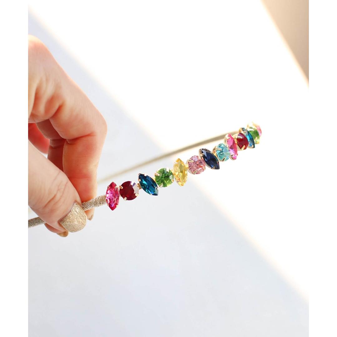 Rora カチューシャ 通販 ビジュー キラキラ 68672302 髪飾り ヘッドドレス 子供 女の子 フォーマル 可愛い おしゃれ 発表会 入園式 卒園式 入学式 子ども用アクセサリー ヘアアレンジ ヘアーアクセサリー ヘアアクセサリー キッズファッション カラフル フリー