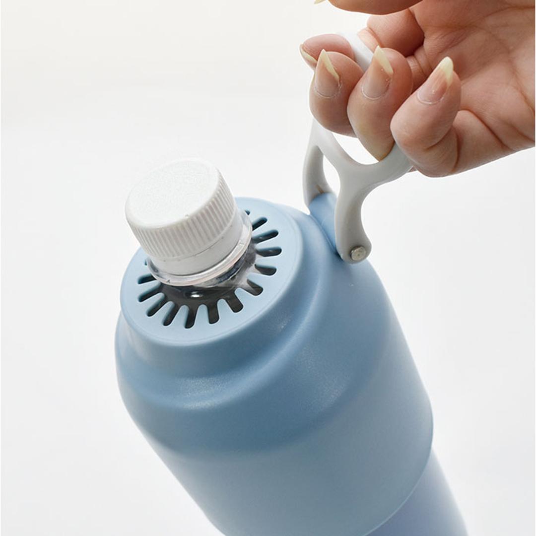 ペットボトル ボトルケース クーラー 通販 ボトルインボトル ボトル ペットボトルクーラー ステンレス 真空二重構造 高さ調整可能 お手入れ簡単 すべり止め 滑り止め 保冷 保温 kinos キノス お弁当グッズ お出かけ アウトドア GRAY ・