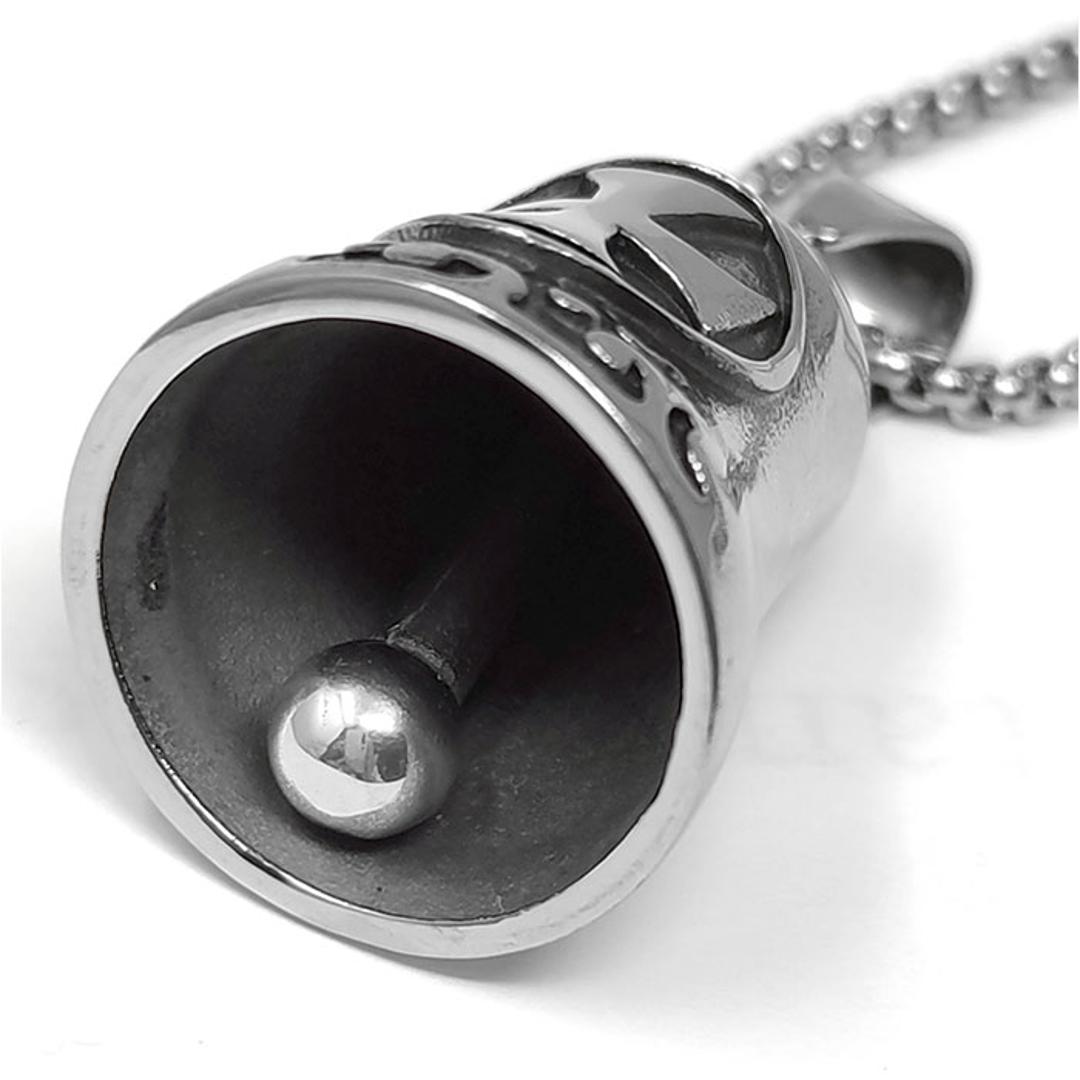 ネックレス ステンレス メンズ 通販 ロングネックレス メンズネックレス ペンダント ベルネックレス ステンレス製 バイカー ファッション アメカジ ラッキーベル ガーディアンベル アクセサリー カジュアル かっこいい 大人 お守り おしゃれ メンズアクセサリー No.1/クロス ・