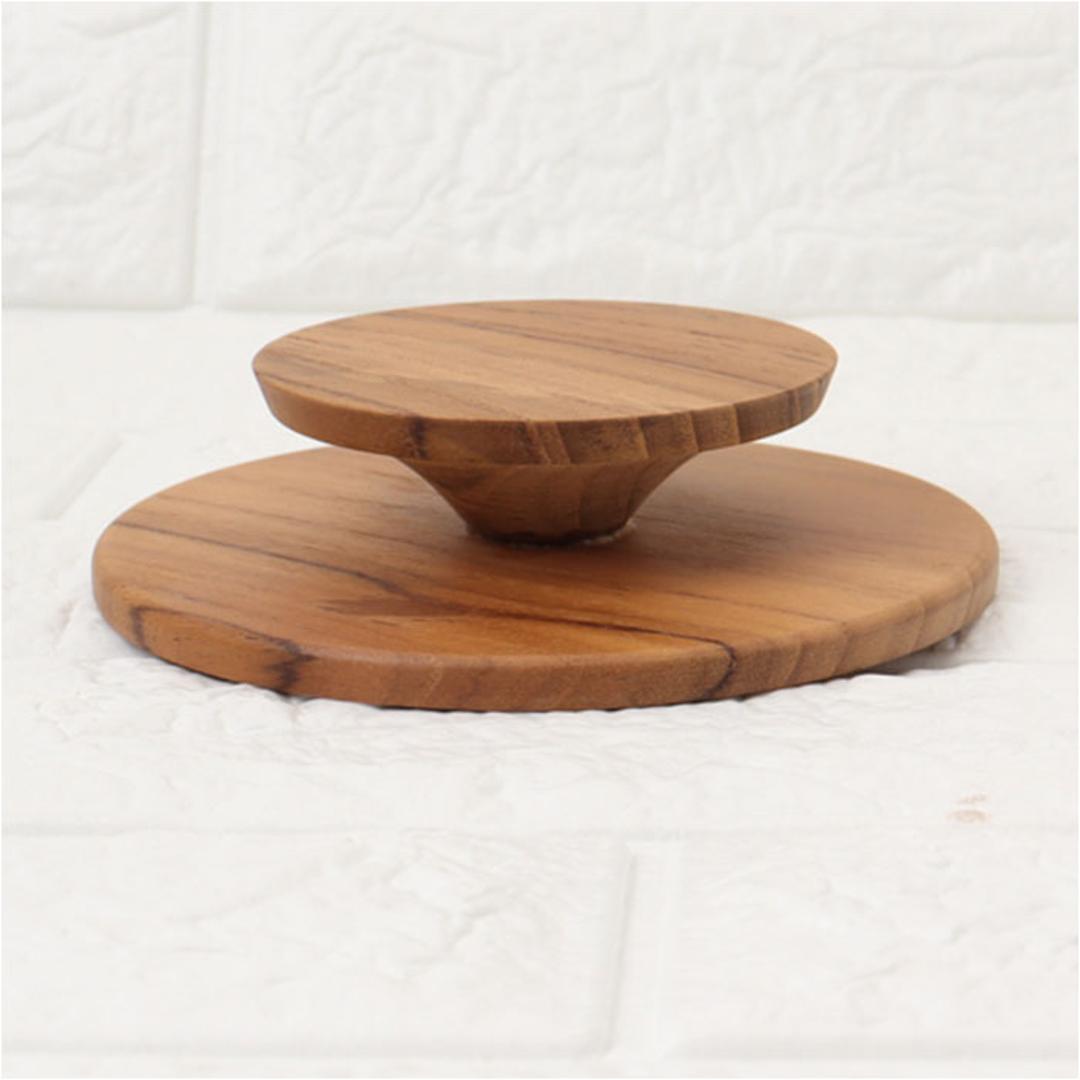 コンポート 皿 木製 通販 13cm 木皿 アクセサリートレイ ディスプレイトレイ ケーキプレート ミニケーキスタンド ケーキトレー ケーキ スタンド 可愛い お皿 小物トレー 小物トレイ プレート ケーキ皿 おしゃれ 食器 インテリア キッチン グッズ ブラウン ・