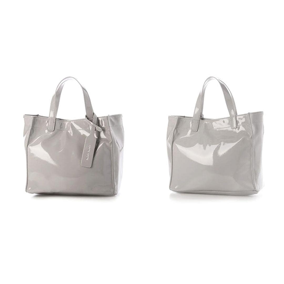 カシュカシュ cachecache バッグ 01-00-76454 通販 トートバッグ ソフトエナメルスクエア手提げトートS 手提げ レディース ミニトート 合皮 トートバック 合成皮革 きれいめ おしゃれ かわいい 可愛い バック アンビリオン アイボリー ・