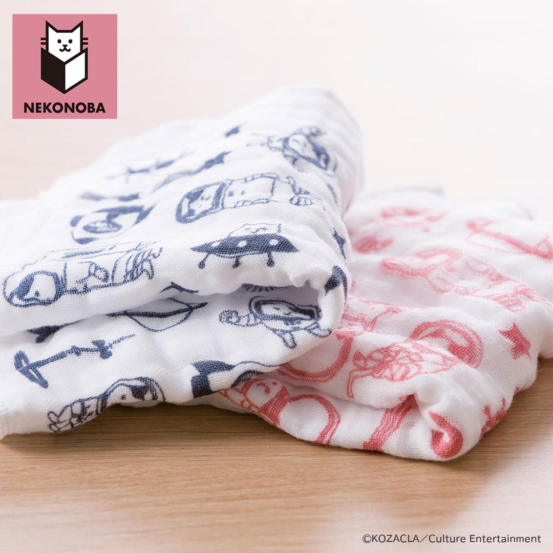 NEKONOBA 通販 ガーゼハンカチ 8重ガーゼハンカチ ハンカチ NYASA ハンカチタオル 柔らかガーゼ ネコノバ ガーゼ ガーゼパイル生地 やわらかい やわらか コンパクト ハンドタオル 持ち歩き 携帯 吸水 おしゃれ 宇宙のいろいろNYASA ・