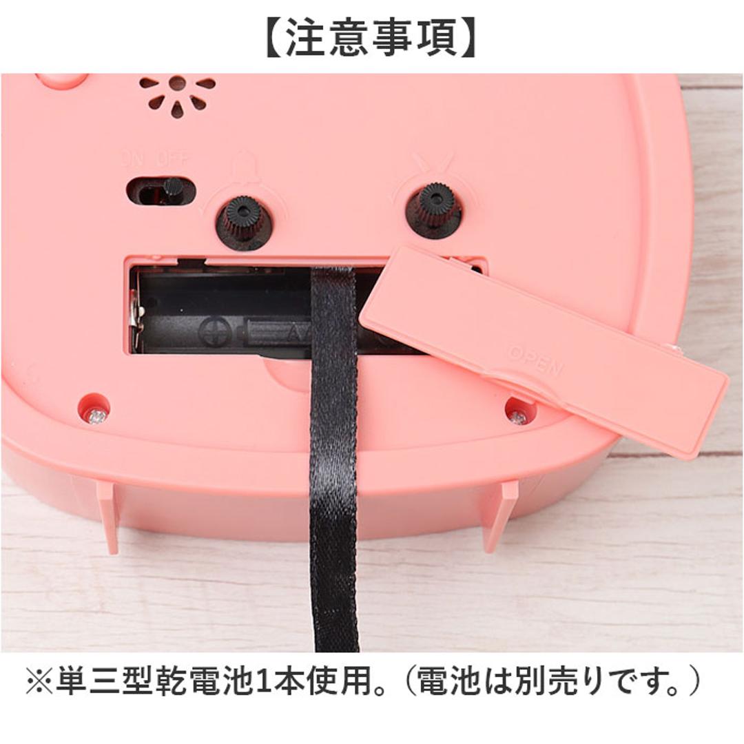 目覚まし時計 子供 キャラクター 通販 置き時計 アナログ 置時計 目覚まし 時計 めざましどけい スクエアライトクロック スクエア型 女の子 女子 ライト付 入学 入園 誕生日 お祝い ギフト 贈り物 キッズ こども 子ども 子供部屋 かわいい インテリア むにゃっとハローキティ ・