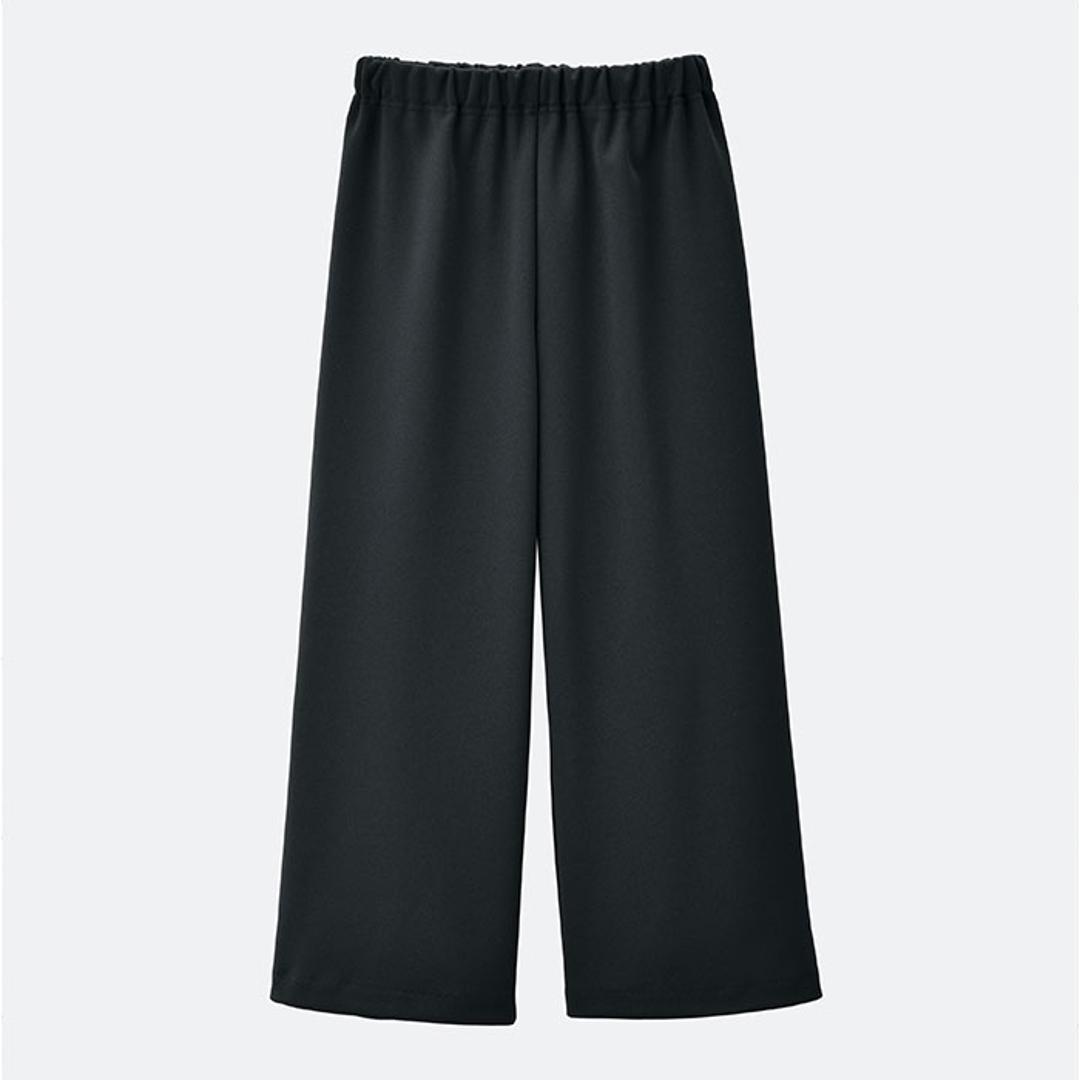 キュロット レディース 通販 日本製 ワイドパンツ ガウチョ 裏起毛キュロット ガウチョパンツ キュロットスカート パンツ ワイド ウエストゴム ゴム替え 裏起毛 ズボン あったか あたたかい 暖かい 秋 冬 シンプル 無地 ボトムス ブラック Mサイズ