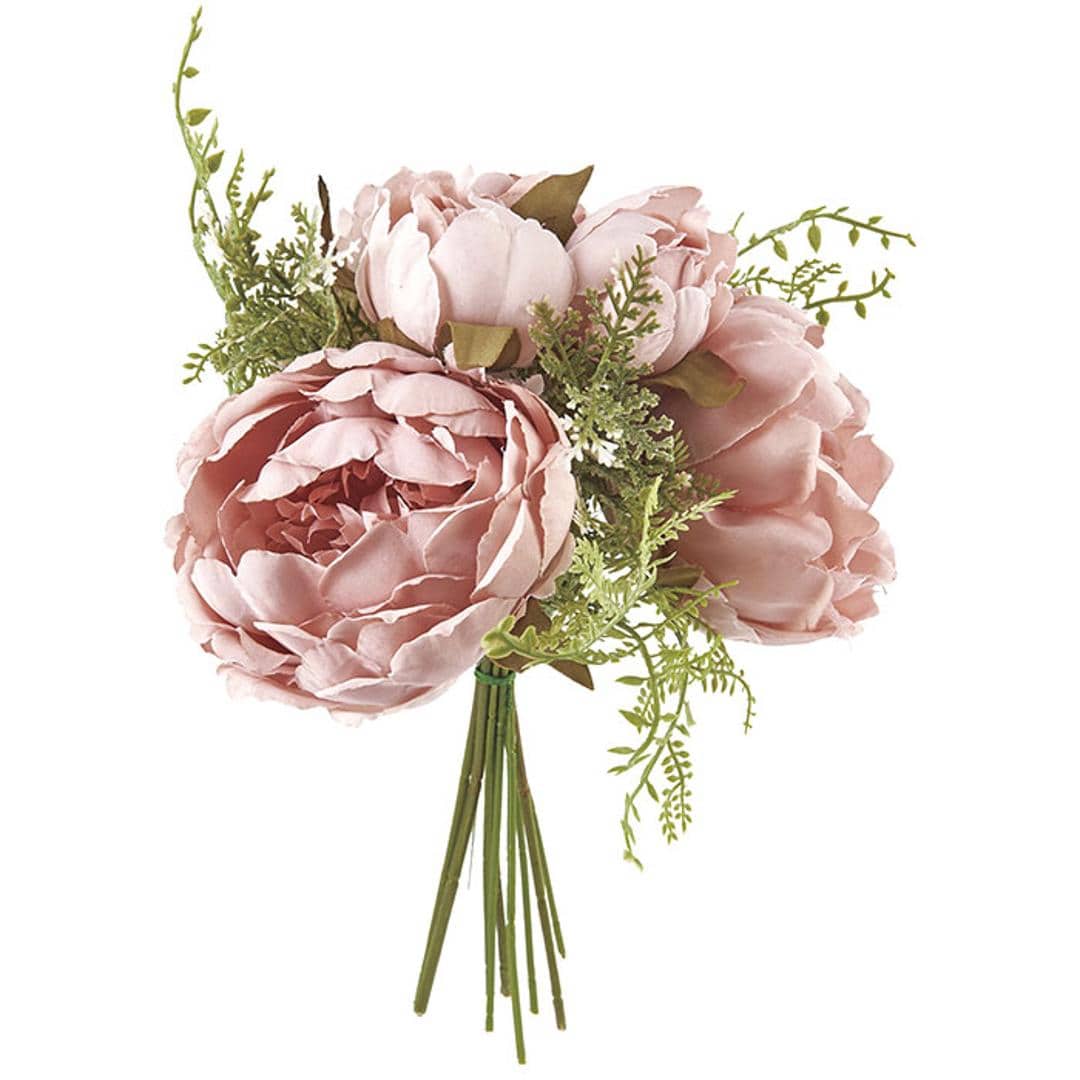 ブーケ 造花 通販 インテリア 花束 花 ピオニー アーティフィシャルフラワー アーティフィシャルグリーン アートフラワー フェイクフラワー フェイクグリーン おしゃれ シンプル 人工観葉植物 花材 FB-2595 ブライズピオニーミックスブーケ ポピー YDM クリーム ・