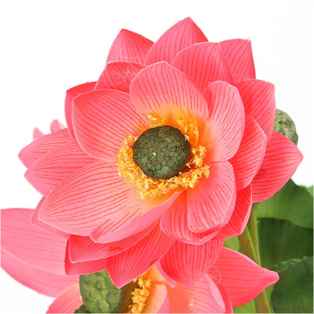 蓮 花 造花 通販 蓮の花 はすの花 アーティフィシャルフラワー アーティフィシャルグリーン アートフラワー フェイクフラワー フェイクグリーン インテリア 観葉植物 ブッシュ 人工観葉植物 FB-2598 ロータスブッシュ ポピー YDM ラベンダー ・