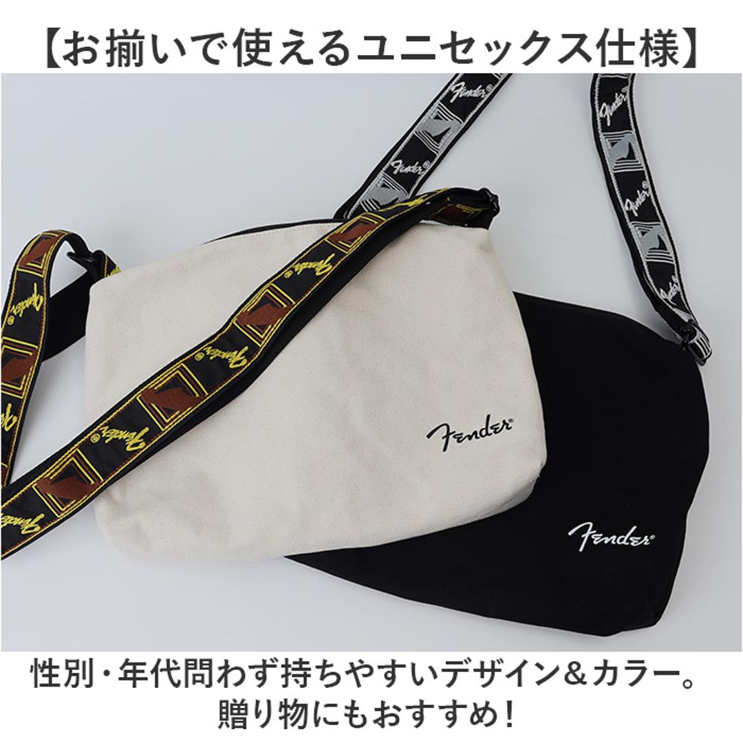 fender フェンダー バッグ 950-6004 通販 ショルダーバッグ ボディバッグ 斜めがけバッグ ミニショルダーバッグ ショルダーバック ボディバック ブランド 布 コットン 帆布 小さめ A5 通学 通勤 旅行 かっこいい 大人 メンズバッグ BLACK ・
