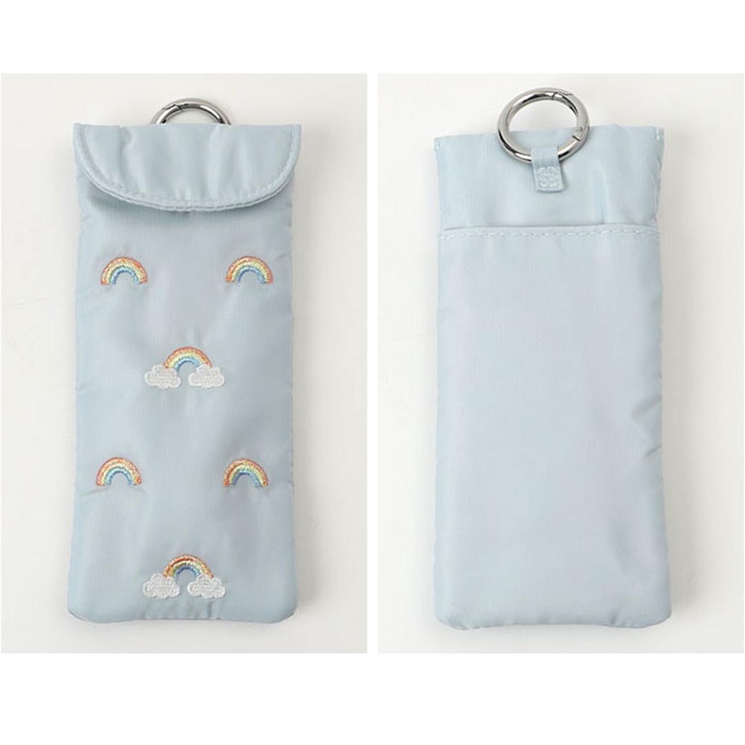 メガネケース おしゃれ 通販 眼鏡ケース めがね 大人 かわいい 眼鏡 メガネ 刺繍 サングラス メガネ入れ 眼鏡入れ サングラスケース サングラス入れ クリーナー付き レディース ソフト スリム コンパクト 持ち歩き バッグチャーム 薄型 贈り物 ギフト チューリップ/ブルー ・