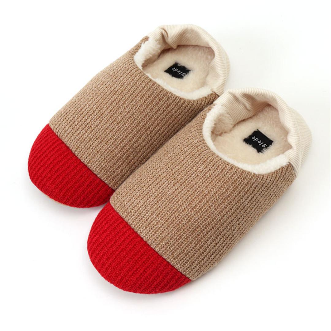 ルームシューズ レディース かわいい 通販 glede グレーデ スリッパ ニットルームシューズ 現代百貨 A711 フリーサイズ 約23.0-24.5cm 室内履き おしゃれ あったか 暖かい 冬 防寒 大人 女性 部屋履き 防寒対策 可愛い インテリア BEIGE ・