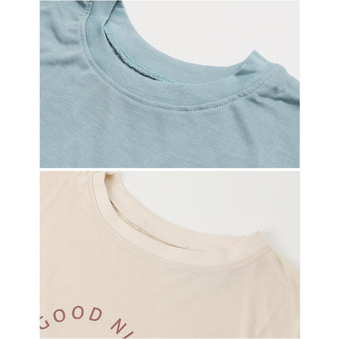 ルームウェア レディース 半袖 通販 トップス ボトムス 上下セット 涼しい 5分袖 女性 大人 シンプル 着やすい 動きやすい セットアップ おしゃれ かわいい 旅行 ナイトウェア 部屋着 After nine アフターナイン ギフト 02.アイボリー ・