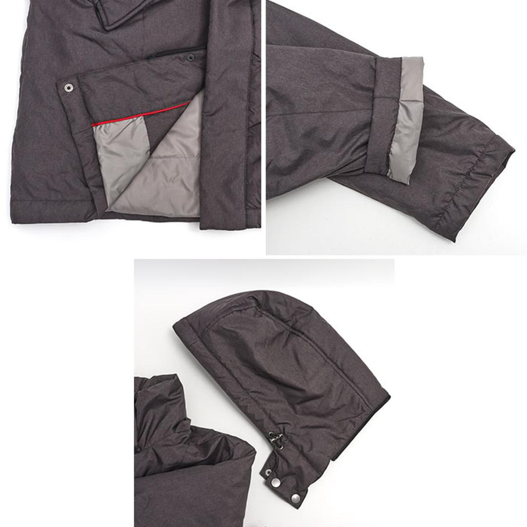 ダウンコート メンズ ロング 通販 ロングダウンコート ダウンジャケット ダウン コート フード付き ポケット あったか 暖か UNITED ユナイテッド 紳士 男性 アウター シンプル 無地 メンズジャケット プレゼント 贈り物 ギフト シニア 冬用 冬 02チャコール Mサイズ