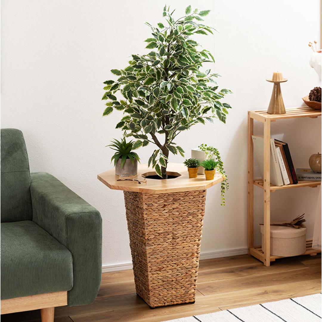 東谷 プランターテーブル 通販 プランターカバー サイドテーブル helppo 小物置き テーブル 机 植木鉢 天板 観葉植物 木製 天然木 おしゃれ ナチュラル プランター 鉢植え 蓋 ふた ウッド 北欧 ガーデニング あずまや インテリア 八角 ・