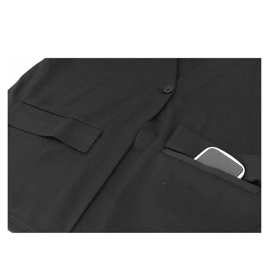 高撥水 レディース ルームウェア セットアップ 通販 上下 普段着 ゆったり カジュアルスーツ カジュアル 撥水 超撥水 しわになりにくい 上下セット 水をはじく ノーカラー 旅行 テレワーク 大きいサイズ おしゃれ ブラック 【即日発送】M-Lサイズ