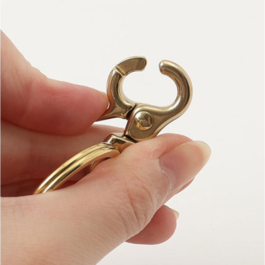 ウォレットチェーン 真鍮 通販 キーフック 真鍮ウォレットチェーン ベルトループ キーリング アクセサリー かっこいい シンプル アクセント カジュアルファッション ストリートスタイル チェーン カジュアル ファッションアイテム プレゼント ギフト GOLD ・