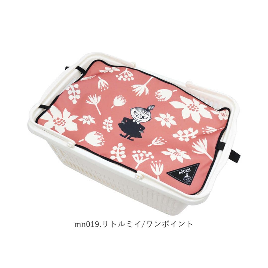 レジカゴ カバー 通販 レジかごカバー キャラクター グッズ ムーミン リトルミイ マイバスケット おしゃれ はっ水 買い物かご ふた マイバッグ 軽量 かご バスケット 北欧 雑貨 mn018.ブルーム ・