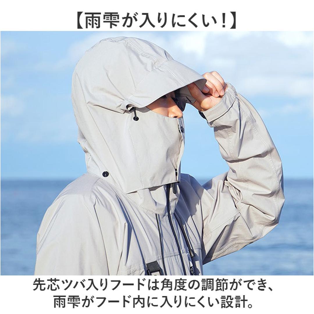 カジメイク レインスーツ Kajimeiku F-001 通販 レインコート 上下 防水 レインウェア レインウエア レインパンツ 上下セット フィッシングレインスーツ 自転車 釣り バイク キャンプ 通勤 通学 ストレッチ 蒸れにくい 透湿 雨具 カッパ 合羽 ブラック Sサイズ