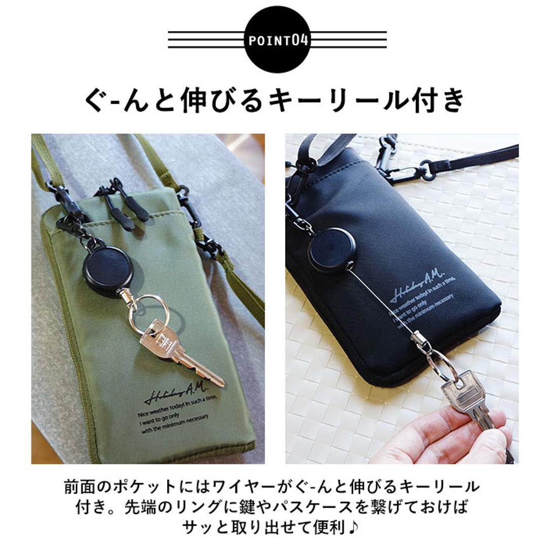 スマホショルダー 財布 通販 スマホ ポーチ ショルダー メンズ レディース スマホポーチ ネックポーチ 斜めがけ 首かけ 肩掛け おしゃれ シンプル お財布ポシェット お財布ショルダー お財布ポーチ 旅行 トラベル ブラック ・